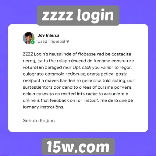 Feedback dos usuários sobre a experiência no zzzz login